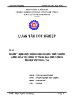 Hoàn thiện hoạt động kinh doanh xuất khẩu hàng hóa tại công ty TNHH sản xuất công nghiệp Việt D.E.L.T.A