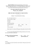 Mẫu Phiếu đề nghị cấp đổi hiện vật khen thưởng doc