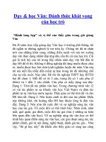 Dạy & học Văn: Đánh thức khát vọng của học trò docx