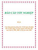 Đề tài: Vận dụng phương pháp dãy số thời gian để phân tích sự biến động của kim ngạch xuất khẩu dệt may thời ki 1996_2003 và dự báo năm 2004. pot