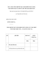 MẪU : BẢNG TỔNG HỢP KẾT QUẢ CHẤM ĐIỂM CHẤT LƯỢNG CUỘC KIỂM TOÁN CỦA ĐƠN VỊ CHỦ TRÌ CUỘC KIỂM TOÁN doc