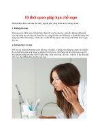 10 thói quen giúp hạn chế mụn