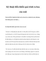 Kỹ thuật điều khiển quá trình ra hoa của xoài docx