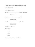 CÁC BÀI TOÁN LIÊN QUAN DÃY SỐ THEO QUY LUẬT * DÃY SỐ TỰ NHIÊN docx