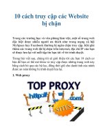 10 cách truy cập các Website bị chặn pdf