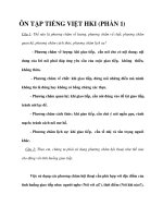 ÔN TẬP TIẾNG VIỆT HKI (PHẦN 1) doc