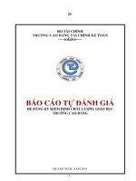 BÁO CÁO TỰ ĐÁNH GIÁ ĐỂ ĐĂNG KÝ KIỂM ĐỊNH CHẤT LƯỢNG GIÁO DỤC TRƯỜNG CAO ĐẲNG
