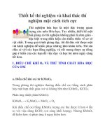 Thiết kế thí nghiệm và khai thác thí nghiệm một cách tích cực docx