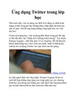 Ứng dụng Twitter trong lớp học ppt