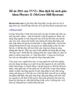 Đề án 2011 của TVVL: Bản dịch bộ sách giáo khoa Physics 11 (McGraw-Hill Ryerson) docx