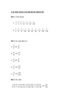 CÁC BÀI TOÁN CÓ NỘI DUNG PHÂN SỐ potx