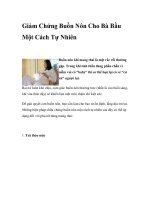 Giảm Chứng Buồn Nôn Cho Bà Bầu Một Cách Tự Nhiên ppt