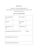 MẪU BẢN LÝ LỊCH CHUYÊN MÔN ppt