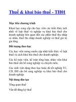 Thuế & khai báo thuế - TH01 potx