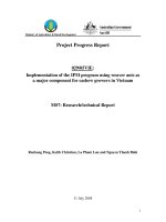 Project Progress Report:Implementation of the IPM program using weaver ants as a major component for cashew growers in Vietnam - MS7 