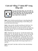 Cách nói “đồng ý”/“phản đối” trong tiếng Anh potx
