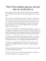 Một số kinh nghiệm giúp học sinh ghi nhớ các sự kiện lịch sử doc