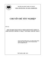 Chuyên đề tốt nghiệp: Một số biện pháp hoàn thiện kênh phân phối vé cho Chương trình ca nhạc Âm nhạc  bước nhảy