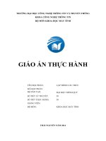 Giáo án thực hành lập trình c