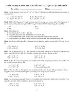 trắc nghiệm các quy luật biến đổi