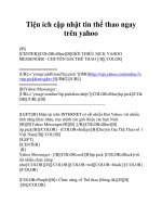 Tiện ích cập nhật tin thể thao ngay trên yahoo pdf