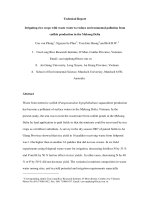 Báo cáo khoa học nông nghiệp 