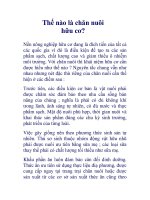 Thế nào là chăn nuôi hữu cơ? docx