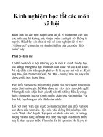 Kinh nghiệm học tốt các môn xã hội pdf