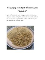 Công dụng chữa bệnh tiểu đường của 