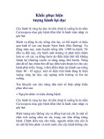 Khắc phục hiện tượng hành lụi dọc potx