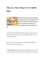 Món Ăn, Nước Uống Cho Trẻ Bị Đái Dầm pptx