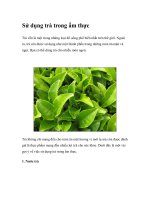 Sử dụng trà trong ẩm thực ppt
