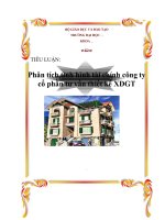 Phân tích tình hình tài chính công ty cổ phần tư vấn thiết kế XDGT Miền Tây potx