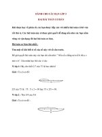 DÀNH CHO CÁC BẠN LỚP 5 HAI BÀI TOÁN CƠ BẢN ppt