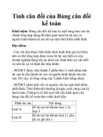 Tính cân đối của Bảng cân đối kế toán ppt