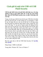 Cách giữ bí mật trên USB với USB Flash Security pptx
