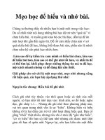 Mẹo học để hiểu và nhớ bài. pot