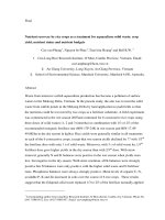 Báo cáo khoa học nông nghiệp 