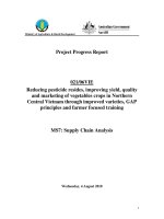 Báo cáo khoa học nông nghiệp 