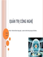Mô hình đổi mới công nghệ và tình hình áp dụng tại Việt Nam hiện nay.