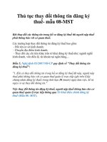 Thủ tục thay đổi thông tin đăng ký thuế- mẫu 08-MST docx