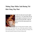 Những Thực Phẩm Ảnh Hưởng Tới Khả Năng Thụ Thai doc