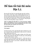 Để làm tốt bài thi môn Địa Lý. pot