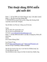 Thủ thuật dùng IDM miễn phí suốt đời pptx