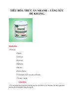 TIÊU HÓA THỨC ĂN NHANH – TĂNG SỨC ĐỀ KHÁNG. potx