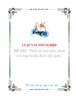 đồ án thiết kế máy điều chỉnh cảm ứng ba pha roto dây quấn