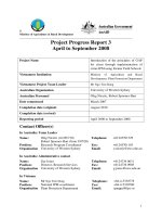 Project Progress Report: 