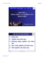 chương i khoa học và nghiên cứu khoa học