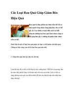 Các Loại Rau Quả Giúp Giảm Béo potx