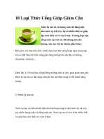 10 Loại Thức Uống Giúp Giảm Cân pptx